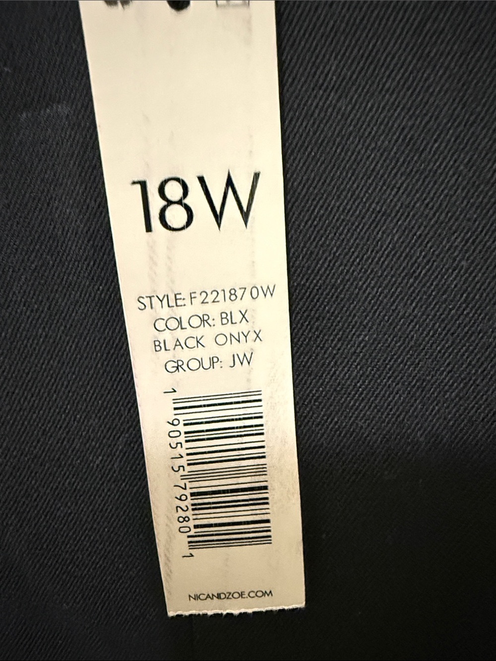 NIC+ZOE 18W Black Onyx Stretch Wide-Leg Pants. - Picture 4 of 8